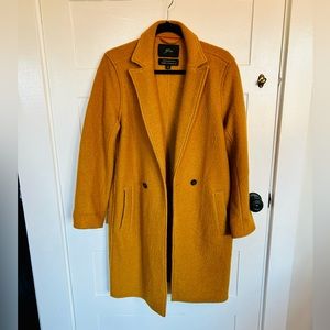 J Crew 100% Wool Mustard Coat
